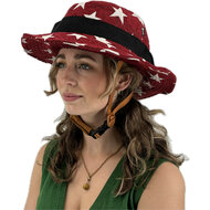 Vizorz SwitchCap fietshelm - Red stars classic