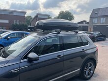 Modula dakkoffer Ciao 430 liter + Nordrive dakdragers Mercedes CLA 4 deurs sedan vanaf 05/2019