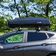 Modula dakkoffer Ciao 430 liter + Nordrive dakdragers Mercedes CLA Shooting Brake 03/2013 t/m 07/2019