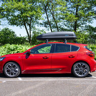 PerfectFit dakkoffer 440 liter + Nordrive dakdragers Mercedes CLA 4 deurs sedan vanaf 05/2019