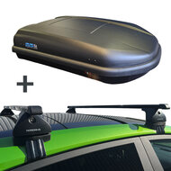 PerfectFit dakkoffer 400 liter + Nordrive dakdragers Kia Picanto 5 deurs hatchback 05/2011 t/m 05/2017