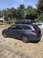 Dakkoffer Hapro Traxer 6.6 Antraciet + dakdragers Dacia Duster vanaf 2018 voor gesloten dakrail