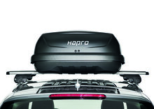 Dakkoffer Hapro Traxer 6.6 Antraciet + dakdragers Kia Optima SW vanaf 2017 voor gesloten dakrail