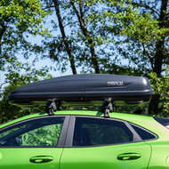 Dakkoffer Hapro Traxer 6.6 Antraciet + dakdragers Skoda Kamiq vanaf 2019 voor gesloten dakrail