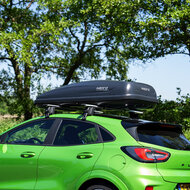 Dakkoffer Hapro Traxer 6.6 Antraciet + dakdragers Skoda Kodiaq vanaf 2017 voor gesloten dakrail