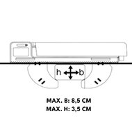 Farad dakkoffer Koral N20 480 liter - Mat zwart + PerfectFit dakdragers Mercedes C-Klasse stationwagon vanaf 2021