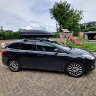 PerfectFit dakkoffer 440 liter + PerfectFit dakdragers Saab 9-5 Stationwagon 1999 t/m 2001