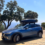 PerfectFit dakkoffer 440 liter + Nordrive dakdragers Suzuki Ignis vanaf 01/2017