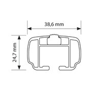 PerfectFit dakkoffer 440 liter + Nordrive dakdragers Ford Transit Courier vanaf 09/2023