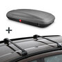 Dakkoffer ArtPlast 400 Liter antraciet/carbon + Dakdragers Porsche Cayenne (92A) SUV 2010 t/m 2017
