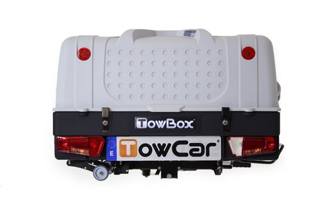 TowBox V1 Grijs bagagebox voor op de trekhaak 280 liter