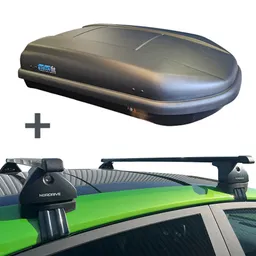 PerfectFit dakkoffer 400 liter + Nordrive dakdragers Citroen C1 5 deurs hatchback 06/2014 t/m 12/2021