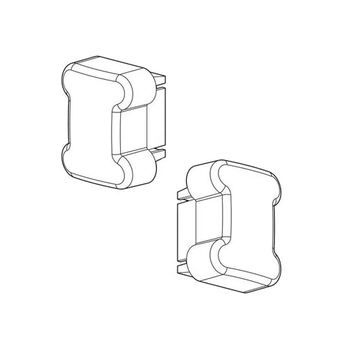 Afdekdoppen Nordrive voor stalen dakdragers set van 2 stuks links en rechts