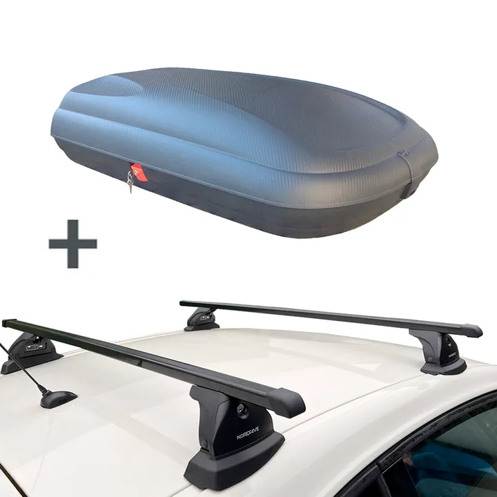 Artplast dakkoffer 320 liter + Nordrive dakdragers Alfa Romeo Mito 5 deurs hatchback 09/2008 t/m 04/2019