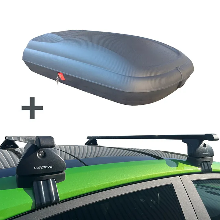 Artplast dakkoffer 320 liter + Nordrive dakdragers Citroen C1 5 deurs hatchback 06/2014 t/m 12/2021