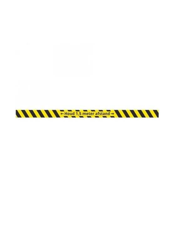 1,5 meter afstand houden vloersticker Strip van 120 cm breed